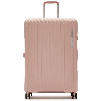 μεγάλη βαλίτσα puccini pp024a ροζ υλικό - υλικό υψηλής σε προσφορά