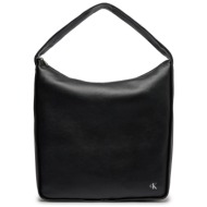τσάντα calvin klein jeans block shopper38 pu k60k611469 μαύρο απομίμηση δέρματος/-απομίμηση δέρματος