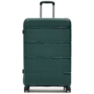 μεγάλη βαλίτσα puccini pp023a πράσινο υλικό - υλικό υψηλής ποιότητας