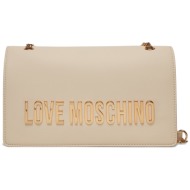 τσάντα love moschino jc4192pp1ikd0110 εκρού απομίμηση δέρματος/-απομίμηση δέρματος
