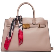 τσάντα liu jo l satchel aa4011 e0503 ροζ απομίμηση δέρματος/-απομίμηση δέρματος