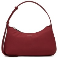 τσάντα calvin klein calvin soft shoulder bag k60k612156 κόκκινο απομίμηση δέρματος/-απομίμηση δέρματ