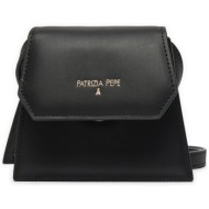 τσάντα patrizia pepe 8b0184/l095-k103 μαύρο φυσικό δέρμα/grain leather