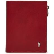 μικρό πορτοφόλι γυναικείο puccini cr967 κόκκινο φυσικό δέρμα/grain leather