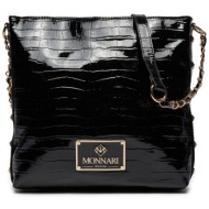 τσάντα monnari bag0651-m20 μαύρο απομίμηση δέρματος/-απομίμηση δέρματος