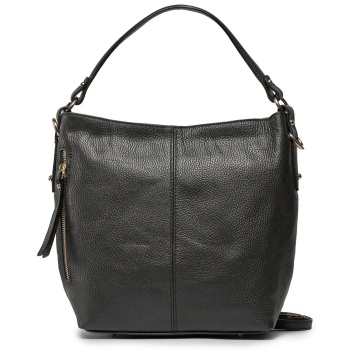 τσάντα creole k11364 μαύρο φυσικό δέρμα/grain leather σε προσφορά