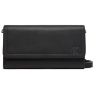 τσάντα calvin klein jeans block longfold w/strap k60k612263 μαύρο απομίμηση δέρματος/-απομίμηση δέρμ