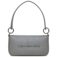 τσάντα calvin klein jeans sculpted shoulder pouch25 mono k60k610679 εκρού απομίμηση δέρματος/-απομίμ