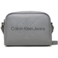 τσάντα calvin klein jeans sculpted camera bag18 mono k60k612220 μπλε απομίμηση δέρματος/-απομίμηση δ