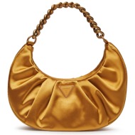 τσάντα guess tori (eb) evening-bags hweb68 56120 κίτρινο ύφασμα - ύφασμα