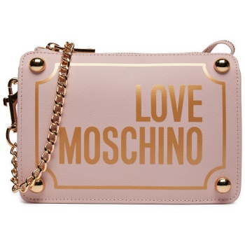 τσάντα love moschino jc4353pp0ik1160a ροζ φυσικό δέρμα  σε προσφορά