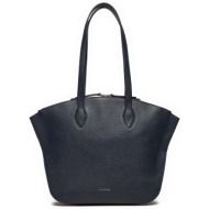 τσάντα coccinelle q2k coccinelleflare e1 q2k 11 01 01 σκούρο μπλε φυσικό δέρμα/grain leather