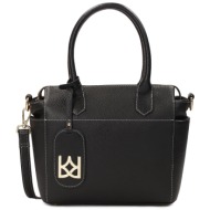 τσάντα kazar nellie 85746-01-00 μαύρο φυσικό δέρμα/grain leather