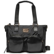 τσάντα monnari bag0330-020 μαύρο υφασμα/-ύφασμα