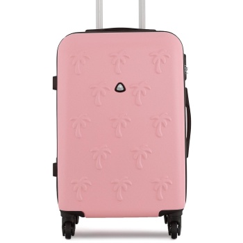 μεσαία βαλίτσα semi line t5704-2 ροζ υλικό - abs σε προσφορά