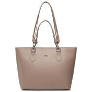 τσάντα ryłko r40625tb _sh9 ροζ φυσικό δέρμα/grain leather