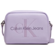 τσάντα calvin klein jeans sculpted camera bag18 mono k60k612220 μωβ απομίμηση δέρματος/-απομίμηση δέ