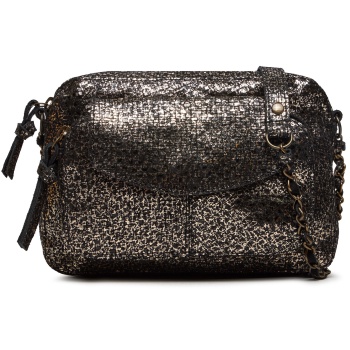 τσάντα pieces 17063358 μαύρο φυσικό δέρμα/grain leather σε προσφορά