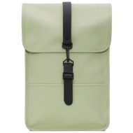 σακίδιο rains backpack mini w3 13020 πράσινο υφασμα - ύφασμα με επικάλυψη