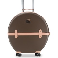 μεσαία βαλίτσα semi line t5673-3 καφέ υλικό - abs