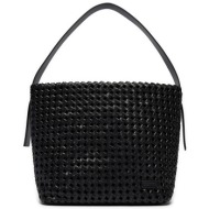 τσάντα calvin klein ck braided medium shopper k60k612131 μαύρο απομίμηση δέρματος/-απομίμηση δέρματο