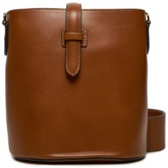 τσάντα weekend max mara wells 2425516204600 καφέ φυσικό δέρμα/grain leather