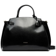τσάντα coccinelle rlc coccinellekliche shiny ca e1 rlc 18 01 01 μαύρο φυσικό δέρμα/grain leather