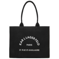 τσάντα karl lagerfeld 245w3855 μαύρο ύφασμα - ύφασμα