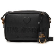 τσάντα love moschino jc4117pp1ll1000a μαύρο φυσικό δέρμα/grain leather