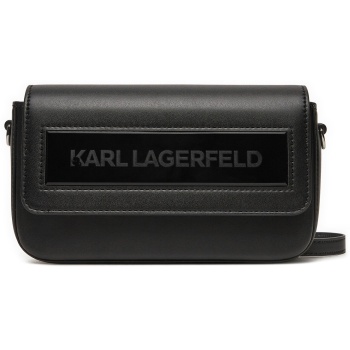 τσάντα karl lagerfeld 241w3025 μαύρο φυσικό δέρμα/grain
