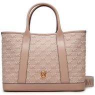 τσάντα michael michael kors luisa 30t4g99s2u ροζ ύφασμα - ύφασμα