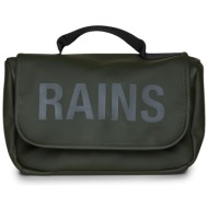 τσαντάκι καλλυντικών rains texel wash bag w3 16310 πράσινο υφασμα - ύφασμα με επικάλυψη