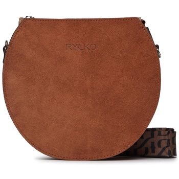 τσάντα ryłko r30113tb καφέ φυσικό δέρμα - grain leather