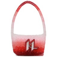 τσάντα karl lagerfeld 231w3059 ροζ υλικό - υλικό υψηλής ποιότητας