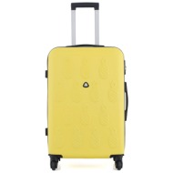 μεσαία βαλίτσα semi line t5571-4 κίτρινο υλικό - abs