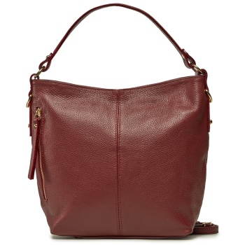 τσάντα creole k11364 μπορντό φυσικό δέρμα/grain leather σε προσφορά