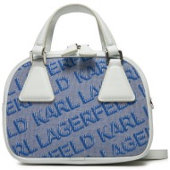 τσάντα karl lagerfeld 231w3030 μπλε ύφασμα - ύφασμα