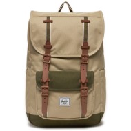 σακίδιο herschel herschel little america™ mid backpack 11391-06230 πράσινο ύφασμα - ύφασμα