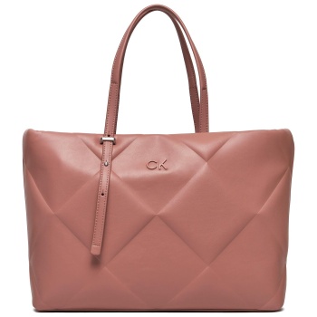 τσάντα calvin klein re-lock quilt tote lg k60k611339 ροζ σε προσφορά