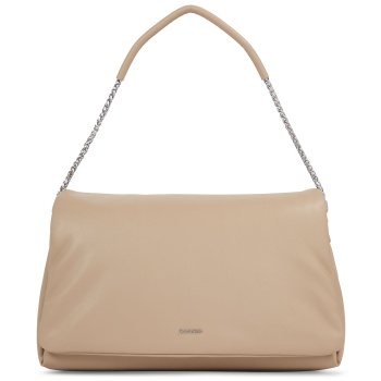 τσάντα calvin klein puffed shoulder bag k60k611539 μπεζ σε προσφορά