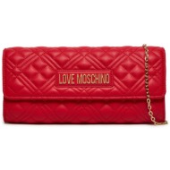 τσάντα love moschino jc4294pp0ila0500 κόκκινο απομίμηση δέρματος/-απομίμηση δέρματος