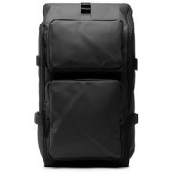 σακίδιο rains trail cargo backpack w3 14330 μαύρο υφασμα - ύφασμα με επικάλυψη