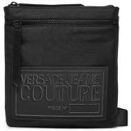 τσαντάκι versace jeans couture 75ya4b67 μαύρο ύφασμα - ύφασμα