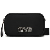 τσάντα versace jeans couture 75va4bs4 μαύρο ύφασμα - ύφασμα