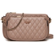 τσάντα guess yarmilla (gg) mini-bags hwgg93 22710 καφέ απομίμηση δέρματος/-απομίμηση δέρματος