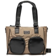 τσάντα monnari bag0330-m15 μπεζ υφασμα/-ύφασμα