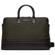 σάκος tommy hilfiger casual duffle am0am12475 ροζ ύφασμα - ύφασμα