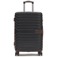 μεσαία βαλίτσα monnari walimp0-24w-lug0081-k020 μαύρο υλικό - abs