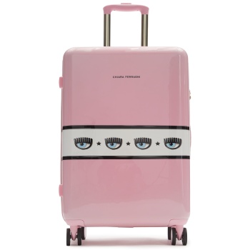 μεσαία βαλίτσα chiara ferragni 76sb0la2 ροζ υλικό 
