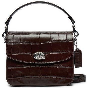 τσάντα coach cassie cv435 καφέ φυσικό δέρμα/grain leather